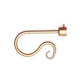 16/19mm Large Matt Gold Scroll Curtain Pole Finials