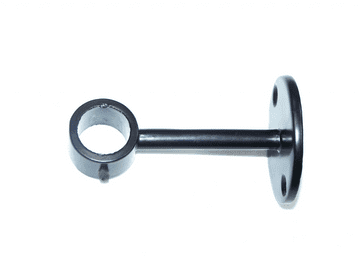 16/19mm Matt Black Ceiling Wall Curtain Pole Rod Bracket 1 2 3