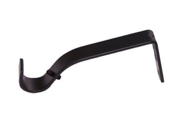16/19mm Matt Black Curtain Pole Wall Bracket