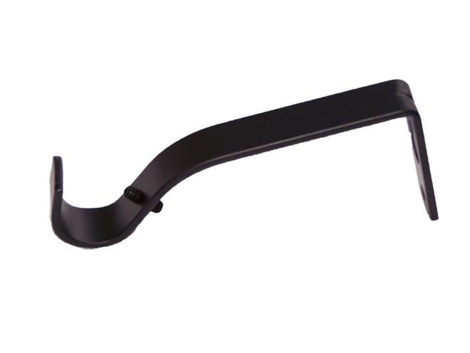 16/19mm Matt Black Curtain Pole Wall Bracket