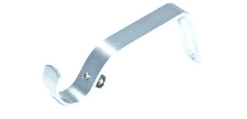 16/19mm Matt Silver Curtain Pole Wall Bracket 1 2 3