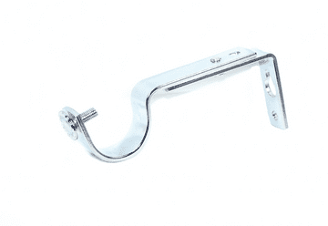 16/19mm Polished Chrome Adjustable Curtain Pole Bracket 1 2 3