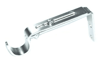 16/19mm Satin Nickel Adjustable Curtain Pole Bracket 1 2 3