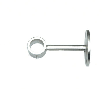 16/19mm Satin Nickel Ceiling Curtain Pole Wall Bracket 1 2 3