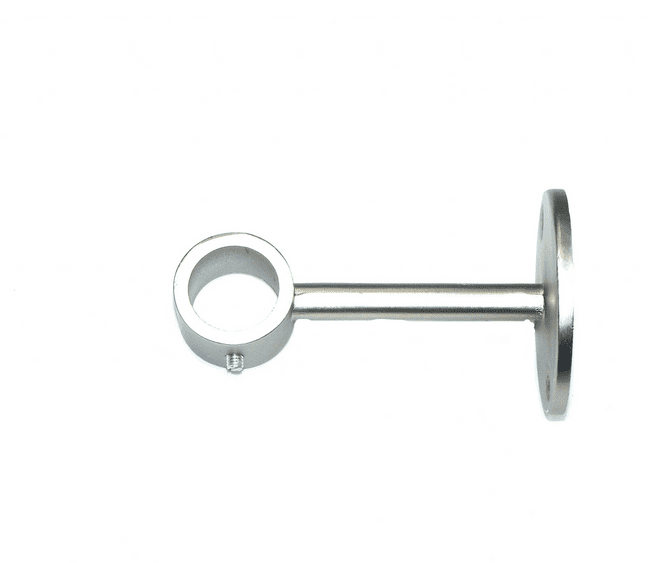 16/19mm Satin Nickel Ceiling Curtain Pole Wall Bracket 1 2 3