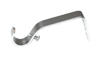 16/19mm Satin Nickel Curtain Pole Wall Bracket 1 2 3