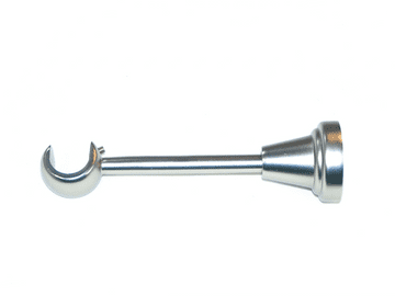16/19mm Satin Nickel Extra Long Curtain Pole Wall Bracket 150mm