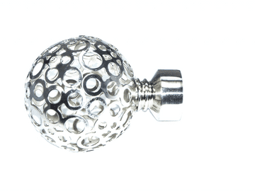 16/19mm Stainless Steel Circle Ball Curtain Pole Finials