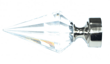 16/19mm Stainless Steel Crystal Spear Curtain Pole Finials