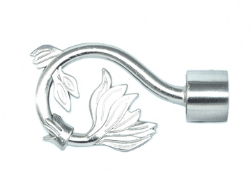 16/19mm Stainless Steel Swirl Leaf Curtain Pole Finials