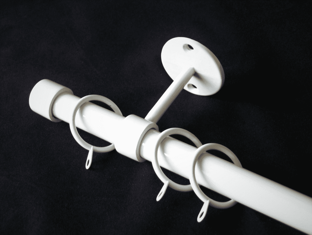 16/19mm White 1 2m - 2 1m Extendable Ceiling Pole End Cap Finials
