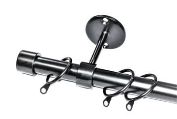 16mm Matt Black Ceiling Curtain Pole End Cap Finials