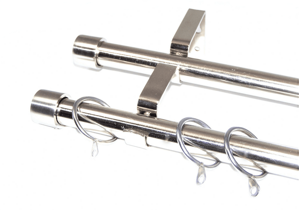 19/19mm Double Layer Stainless steel Curtain Pole End Cap Finials