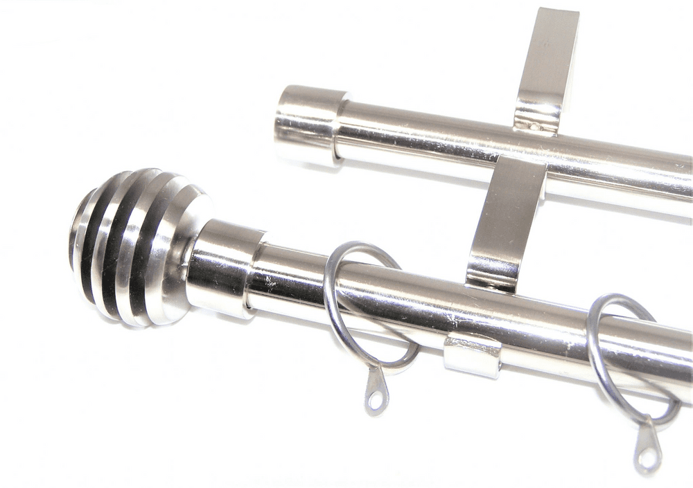 19/19mm Double Layer Stainless Steel Curtain Pole Sliced Ball Finials