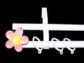 19/19mm Double Layer White Childrens  FLOWER Curtain Pole 1.2m 1.5m 2.4m 3m