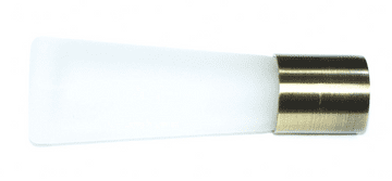 19mm Antique Brass Acrylic Fluted Barrel Curtain Pole Finials