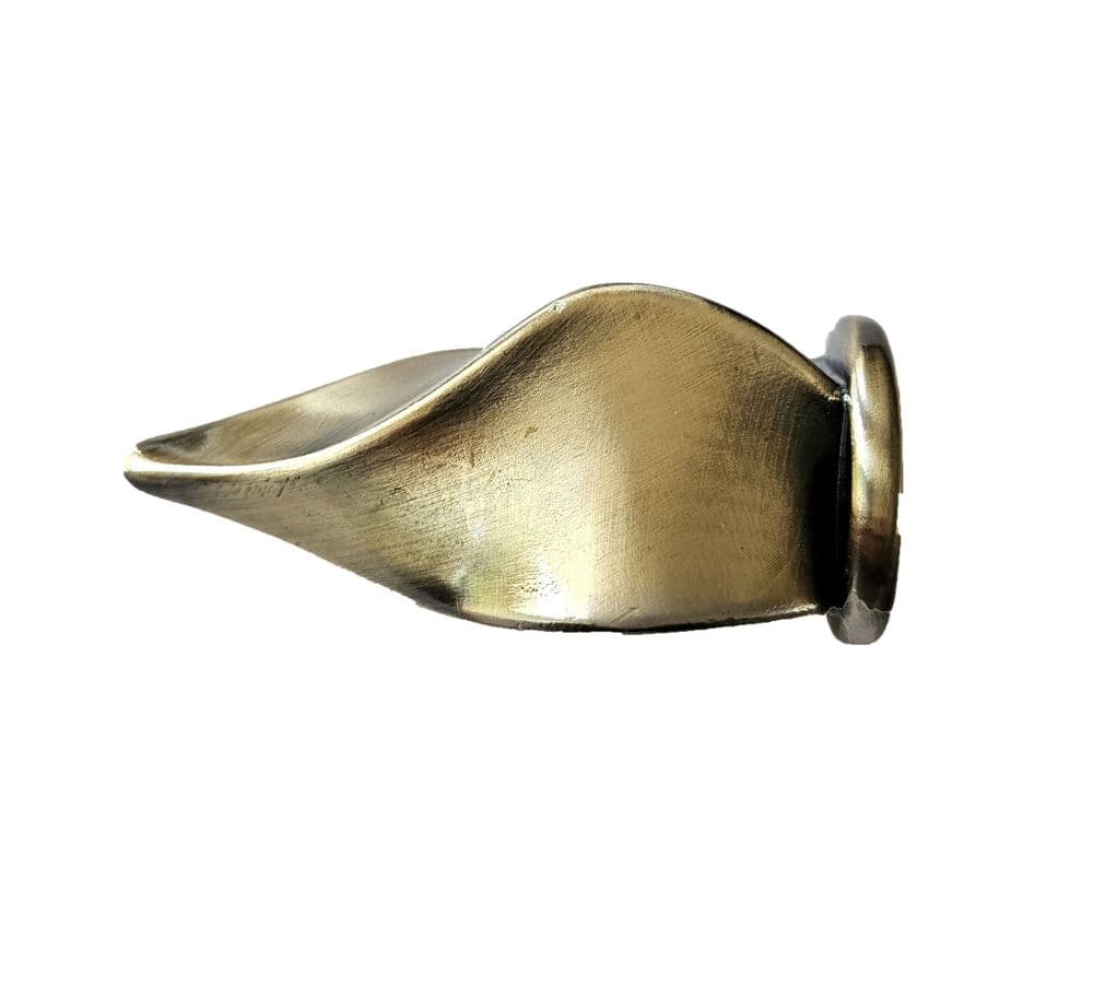 Double Scroll Finial - Antique Brass, 3 Inch Height, 1/4-27 Thread - View #7
