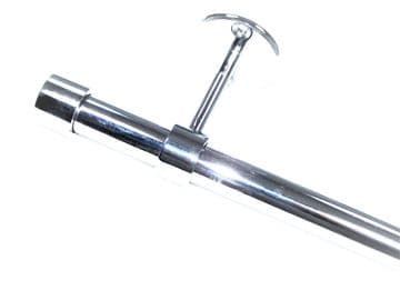 19mm Chrome Ceiling Eyelet Curtain Pole End Cap Finials