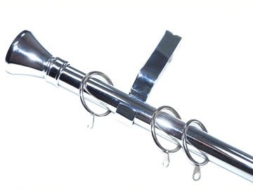19mm Chrome Curtain Pole Hammerhead Finials