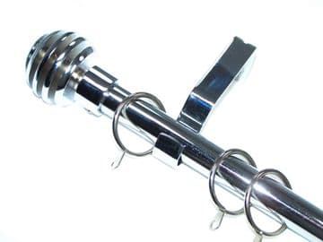 19mm Chrome Curtain Pole Sliced Ball Finials