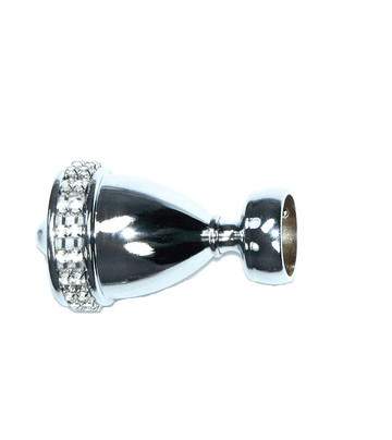 19mm Chrome Diamante Trophy Curtain Pole Finials