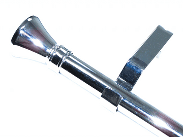 19mm Chrome Extendable Eyelet Curtain Pole System Hammerhead Finials 1.2m - 2.1m