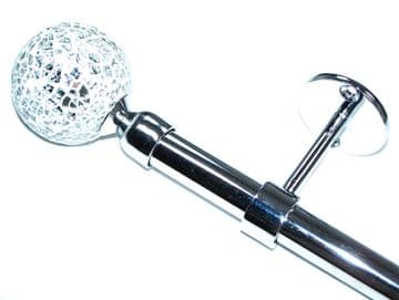 19mm Chrome Eyelet Ceiling Bay Window System Mosaic Ball Finials 2.4m 3m 3.6m 3.9m