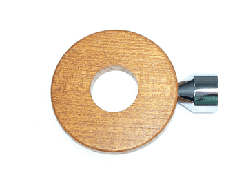 19mm Chrome Oak Polo Wooden Curtain Pole Finials