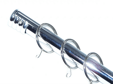 19mm Chrome Recess Curtain Pole with Rings