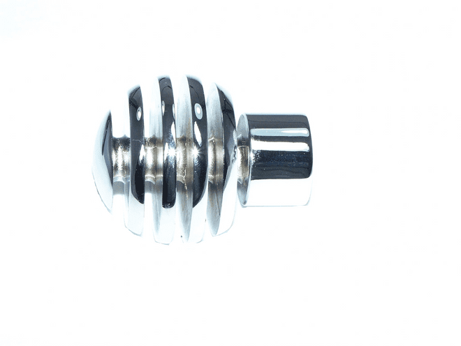19mm Chrome Sliced Globe Curtain Pole Finials