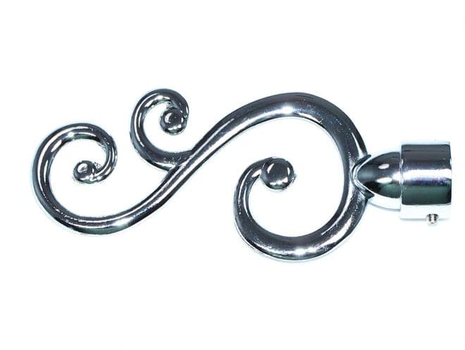 19mm Chrome Swirl Curtain Pole Finials
