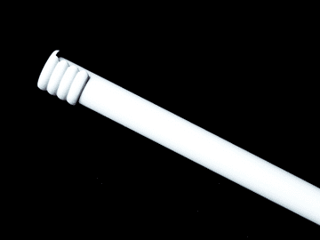 19mm Gloss White Eyelet Recess Curtain Pole
