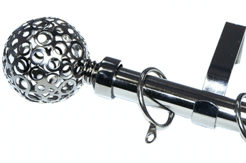 19mm Graphite Black Bay Window System Ball Finials 2.4m 3m 3.6m 3.9m 4.5m 4.8m 5.4m 6m