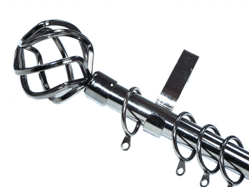 19mm Graphite Black Bay WindowSystem Twisted Cage Finials 2.4m 3m 3.6m 3.9m 4.5m 4.8m 5.4m 6m