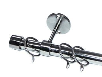 19mm Graphite Black Ceiling Bay Window System End Cap Finials 2.4m 3m 3.6m 3.9m