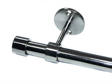 19mm Graphite Black Eyelet Ceiling Bay Window System End Cap Finials 2.4m 3m 3.6m 3.9m