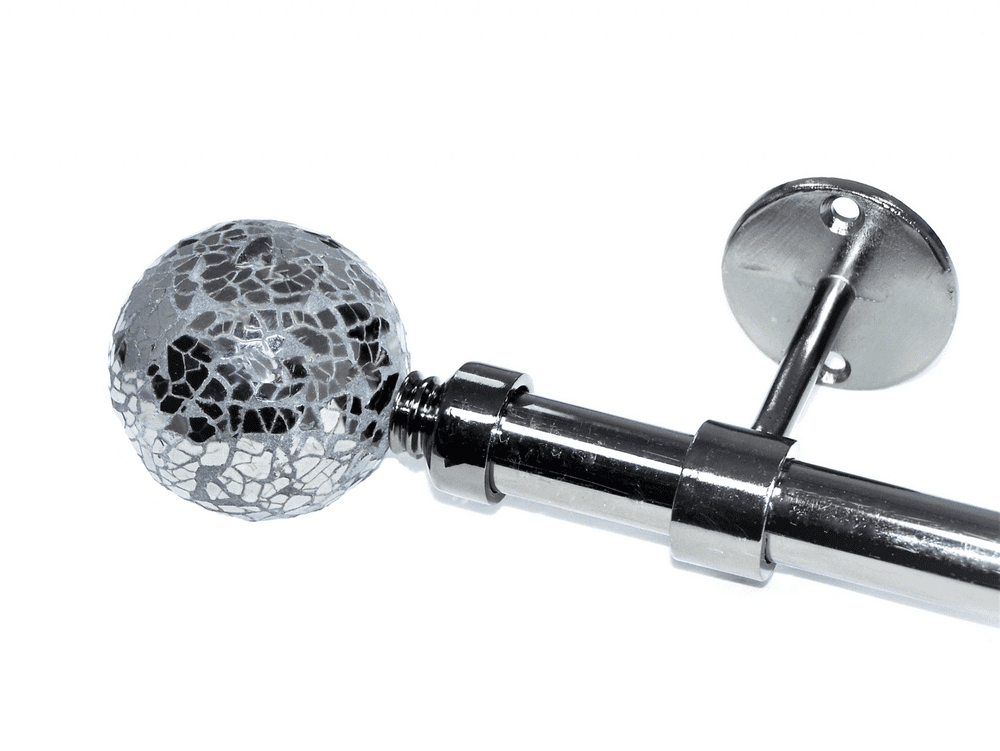 19mm Graphite Black Eyelet Ceiling Bay Window System Mosaic Ball ...