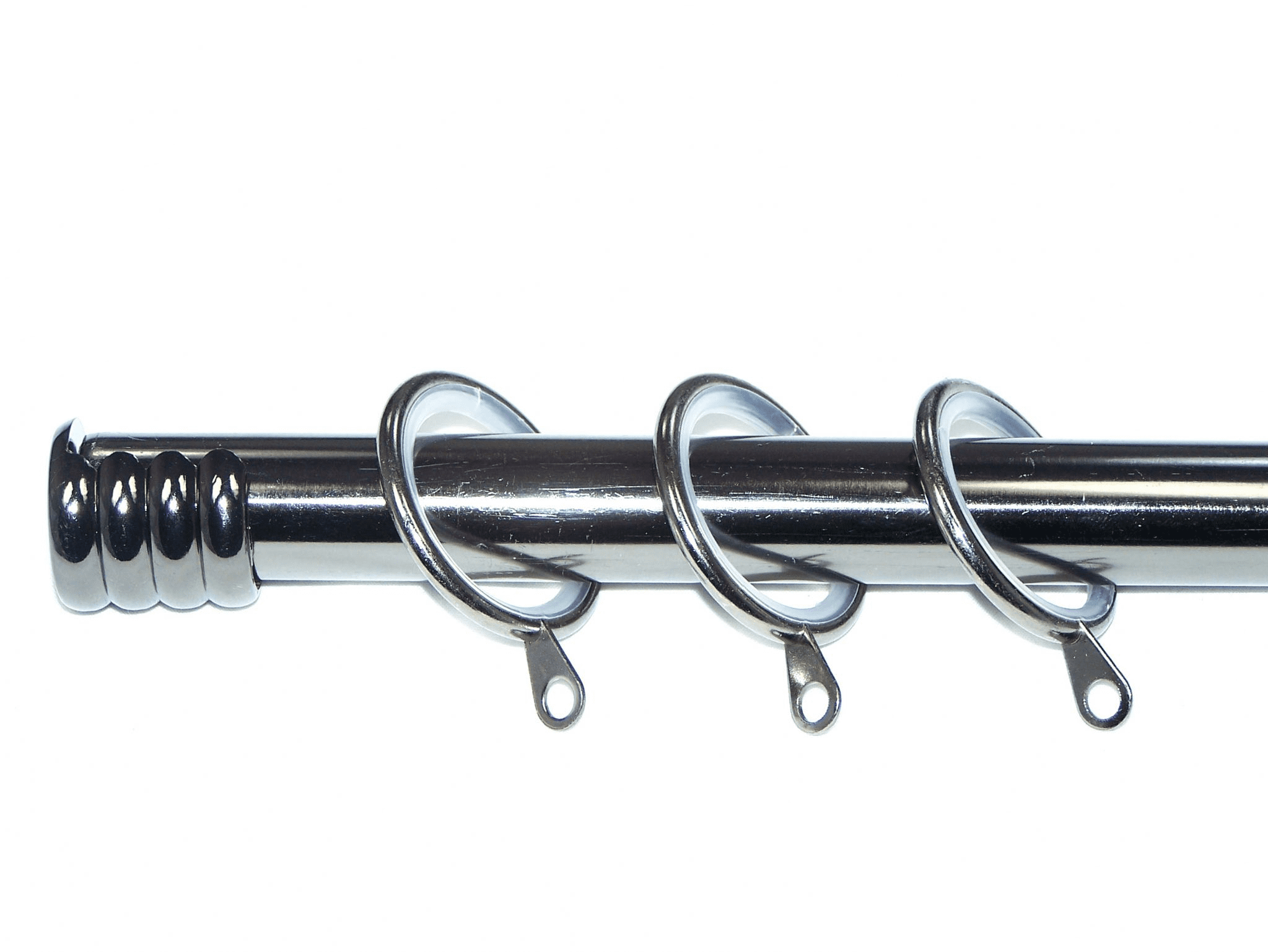 19mm Graphite Black Nickel Recess Curtain Pole with Glider Rings