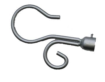 19mm Large Silver Double Swirl Curtain Pole Finials