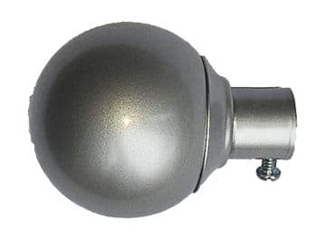 19mm Matt Silver Ball Curtain Pole Finials