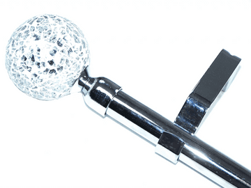 19mm Polished Chrome Eyelet Curtain Pole Mosaic Ball Finials
