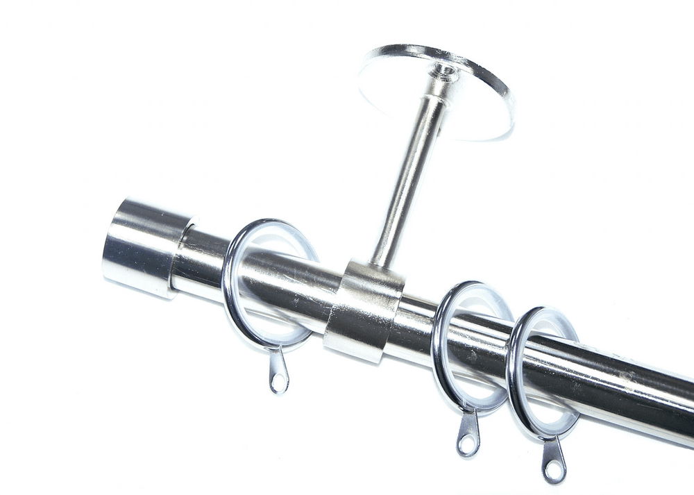 19mm Stainless Steel Ceiling Pole End Cap Finials Glider Rings
