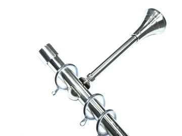 19mm Stainless Steel Designer Extra Deep Pole Glider Rings with End Cap Finials 1.2m 1.5m 2.4m 3m