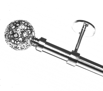 19mm Stainless Steel Eyelet Ceiling Bay Window System Circle Ball Finials 2.4m 3m 3.6m 3.9m