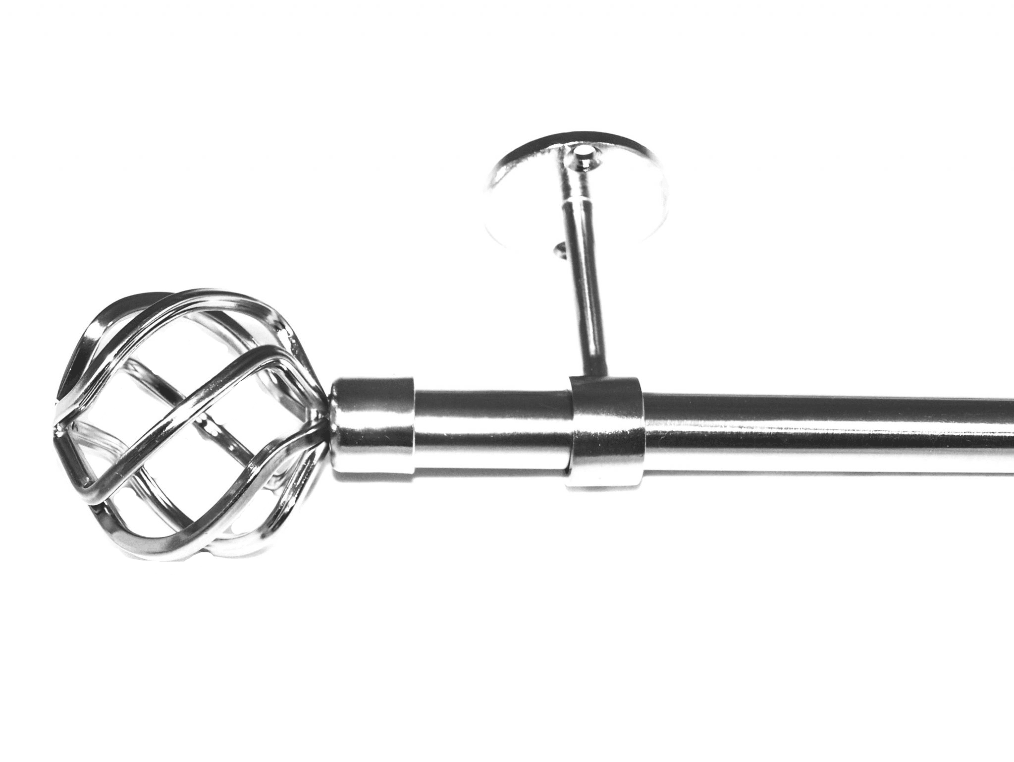 19mm Stainless Steel Eyelet Ceiling Curtain Pole System Twisted Cage