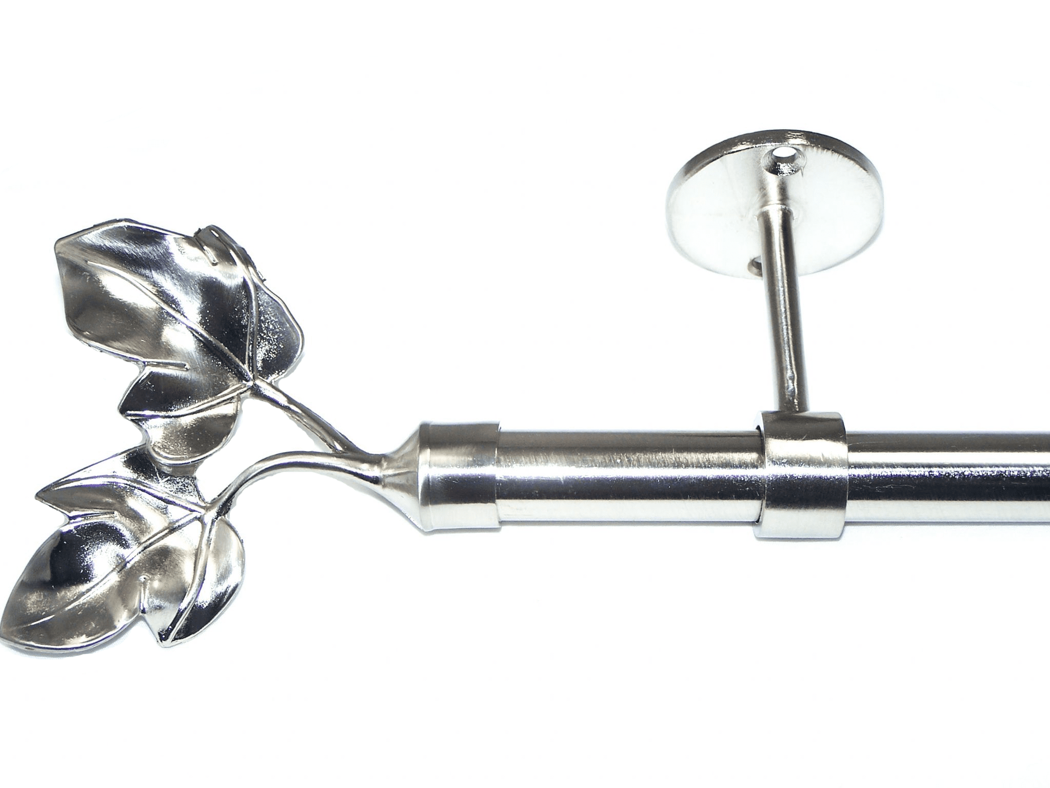 19mm Stainless Steel Eyelet Ceiling Pole Twin Leaf Finials