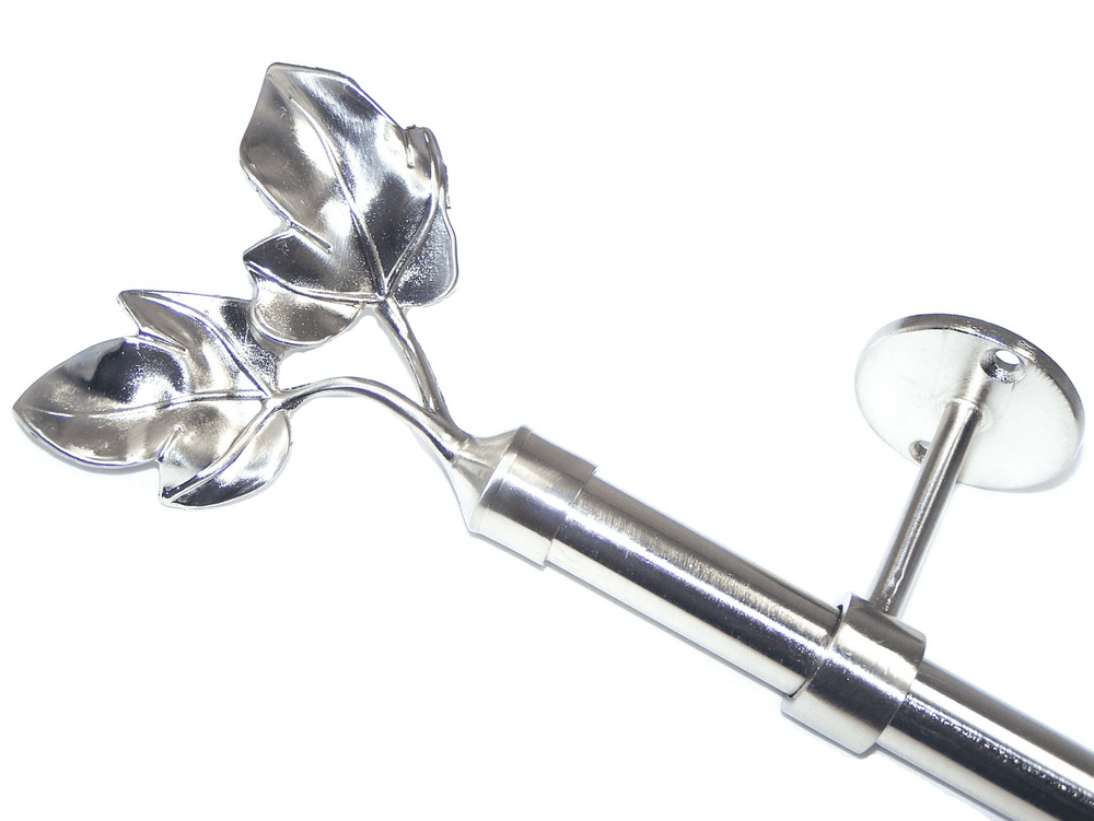 19mm Stainless Steel Eyelet Ceiling Pole Twin Leaf Finials