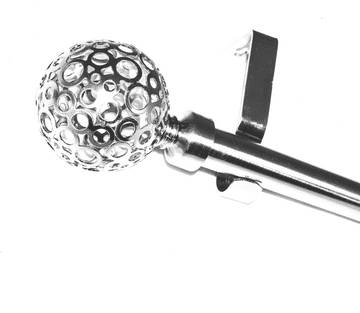 19mm Stainless Steel Eyelet Curtain Pole System Circle Ball Finials