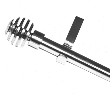 19mm Stainless Steel Eyelet Curtain Pole System Sliced Ball Finials