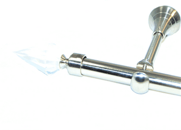 19mm Stainless Steel Eyelet Designer Extra Deep Pole Crystal Spear Finials 1.2m 1.5m 2.4m 3m